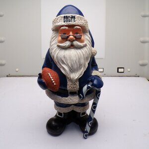 Team Santa Indianapolis Colts NFL 11" Santa With Football & Colts Candy Cane